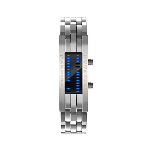 Ainiyo Uhr-Armband-Digital-Geschenk-Männer Handgelenk-Legierungs-Luxus-LED-Glatte Sport-Uhr-Männeruhr Armbanduhr Drehend Automatik Herrenuhr Geschenke für Freunde von Ainiyo