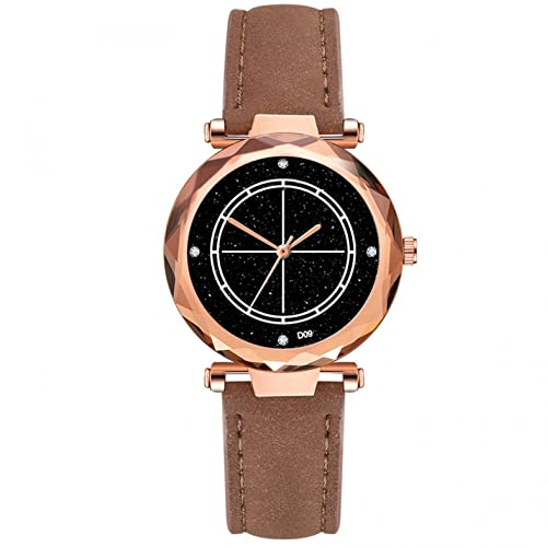 Ainiyo Uhr Damen Armbanduhr Damenuhren Marken Quarzuhr Watch Geschenk für Frauen Damen Frau Mama Teenager Mädchen Beste Freundin Oma Weihnachten Sternenhimmelmuster Mode Luxus Uhren von Ainiyo