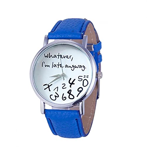 Ainiyo Uhr Damen Armbanduhr Damenuhren Quarzuhr Watch für Frauen Damen, Damen Gürteluhr Fashion Hochwertige Uhr – ich Bin sowieso zu spät Mädchenuhr Damenuhr von Ainiyo