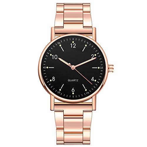 Ainiyo Uhr Damen Armbanduhr Damenuhren Quarzuhr Watch für Frauen Damen, Damen Quarz Armbanduhren Edelstahl Damenuhr Band Strap Spin Watch Mädchenuhr von Ainiyo