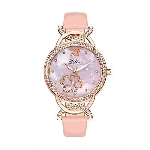 Ainiyo Uhr Damen Armbanduhr Damenuhren Quarzuhr Watch für Frauen Damen, Damen Quarzuhr Lederarmbanduhr Mädchenuhr Damenuhr von Ainiyo