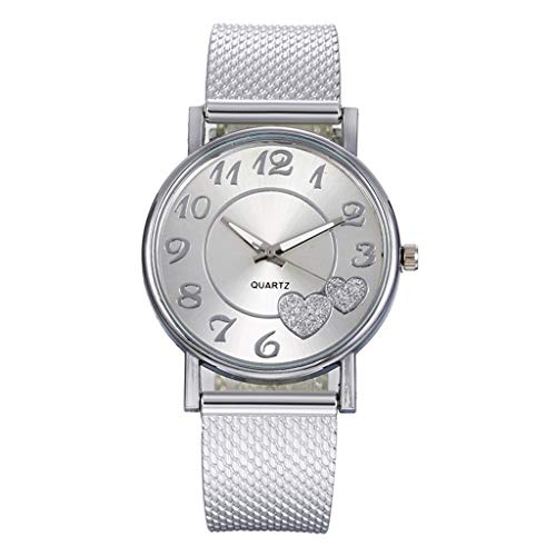 Ainiyo Uhr Damen Armbanduhr Damenuhren Quarzuhr Watch für Frauen Damen, Damenuhr Damen Quarz Armbanduhren Edelstahl Band Strap Spin Watch Geburtstagsgeschenk Mädchenuhr von Ainiyo