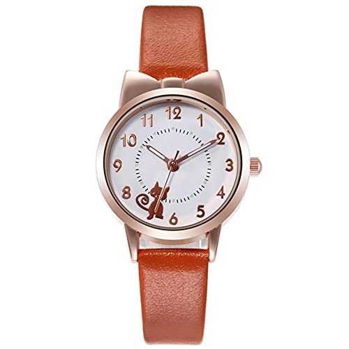 Ainiyo Uhr Damen Armbanduhr Damenuhren Quarzuhr Watch für Frauen Damen, Elegante minimalistische Mode mit Lederband Zifferblatt Damen Quarzuhr Geschenkuhr Mädchenuhr Damenuhr von Ainiyo