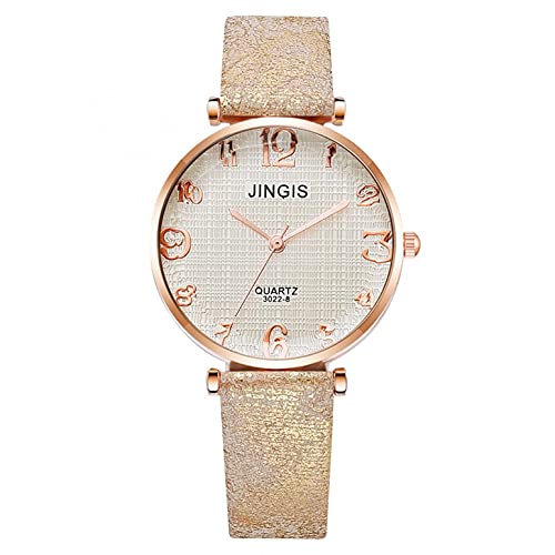 Ainiyo Uhr Damen Armbanduhr Damenuhren Quarzuhr Watch für Frauen Damen, Fashion Trend Damenuhr Leder Retro Style Damenuhr Mädchenuhr Damenuhr von Ainiyo