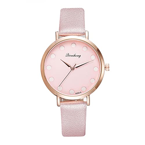 Ainiyo Uhr Damen Armbanduhr Damenuhren Quarzuhr Watch für Frauen Damen, Modische vielseitige Uhr Quarz Polka Dot Muster Uhr Zifferblatt Quarzuhr Mädchenuhr Damenuhr von Ainiyo