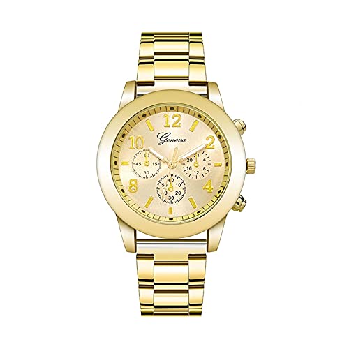 Ainiyo Uhr Damen Armbanduhr Damenuhren Quarzuhr Watch für Frauen Damen, Noctilucous Fashion Business Casual Damenuhr Stahlgürtel Frauen Mädchenuhr Damenuhr von Ainiyo