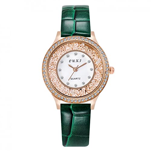 Ainiyo Uhr Damen Runde Form Einfacher Retro Luxus Armbanduhr Damenuhren Marken Quarzuhr Watch Geschenk für Frauen Damen Frau Mama Teenager Mädchen Beste Freundin Oma Weihnachten von Ainiyo