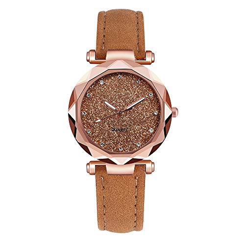 Armbanduhr Damen Uhren Schmuck Quarzuhr Analog Edelstahlarmband Muttertagsgeschenk Geburtstagsgeschenk Mode Frauen Mädchen Damenmode Strass Rose Gold Quarz Uhr Female Belt Watch von Ainiyo