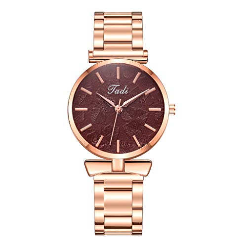 Steel Woman Minimalist Sleek Quartz Mesh Belt Edelstahl TADI Uhrenkalender Damenuhr Armbanduhr Wasserdicht Herren Geschenk zum Valentinstag von Ainiyo