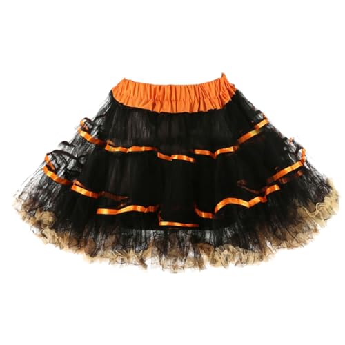 Tüllrock Damen Vintage Ballettrock Karnevals KostüMe Damen FaschingskostüMe Puffy elastische Minirock Ballett Tutu Unterrock Mesh Tanzen Rock 50Er Petticoat RöCke von Ainiyo