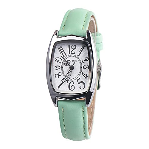 Uhr Damen Analog Quarz Armbanduhr Damenuhr Marken Luxus Uhren Quarzuhr Watch Geschenk für Teenager Mädchen Frauen Fashion Casual Chic Retangle Damen Lederband Analog Quarzuhr von Ainiyo