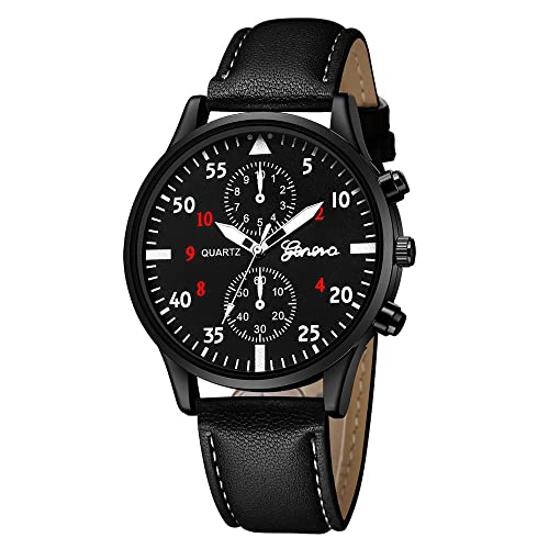 Uhren Herren Armbanduhr Quarz Uhr Herrenuhr Quarzuhr Sportuhr Outdooruhr Watch für Männer 2022 Herren Mode Militär Uhren Luxury Fashion Leather Military Alloy Analoge Quarz-Armbanduhr Business Watch von Ainiyo