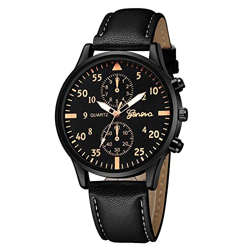 Uhren Herren Armbanduhr Quarz Uhr Herrenuhr Quarzuhr Sportuhr Outdooruhr Watch für Männer 2022 Herren Mode Militär Uhren Luxury Fashion Leather Military Alloy Analoge Quarz-Armbanduhr Business Watch von Ainiyo