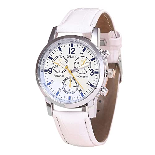 Uhren Herren Armbanduhr Quarz Uhr Herrenuhr Quarzuhr Sportuhr Outdooruhr Watch für Männer 2022 Herren Mode Militär Uhren Luxury Herren Blue-Ray-Glas Lederarmbanduhr von Ainiyo