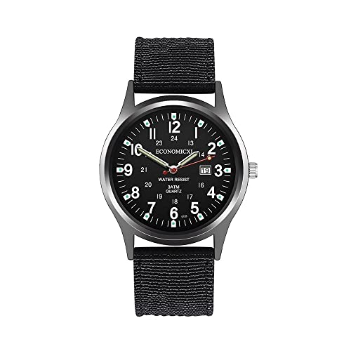 Uhren Herren Armbanduhr Quarz Uhr Herrenuhr Quarzuhr Sportuhr Outdooruhr Watch für Männer 2022 Herren Mode Militär Uhren Luxury Mode Kreative Geometrische Runde Nylon Herren Quarzuhr von Ainiyo