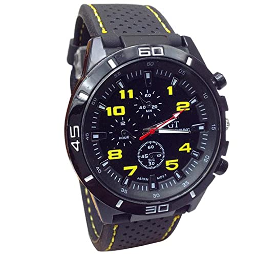 Uhren Herren Armbanduhr Quarz Uhr Herrenuhr Sportuhr Outdooruhr für Männer 2022 Quarzuhr Herren Mode Militäruhren Sport Armbanduhr mit Silikon Armband von Ainiyo