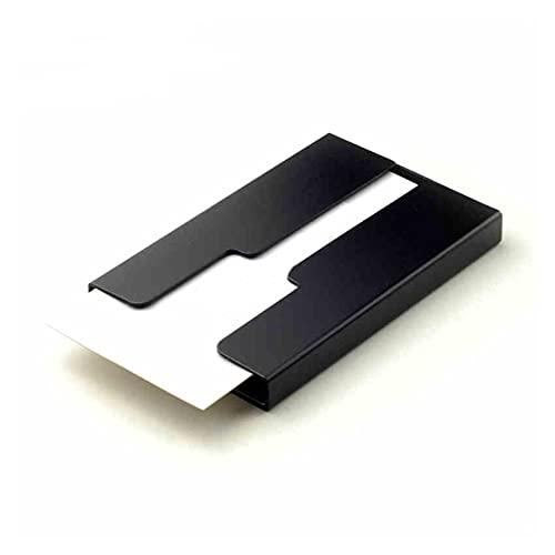 Aintap Schlanker Visitenkartenhalter aus schwarzem Metall mit RFID-Blockierung von Aintap