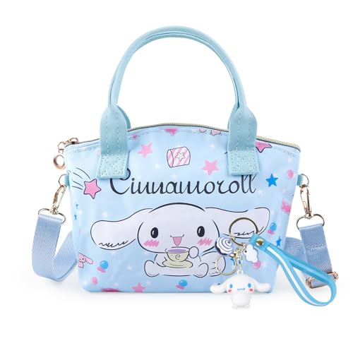 Handtasche Tasche Mädchen Rosa/Blau/Lila mit Schlüsselanhänger, Handtaschen Verstellbarer Gurt Kinderhandtasche Handtasche mit Reißverschluss Verschluss Nette Schultertaschen für Frauen Kinder von Ainvliya