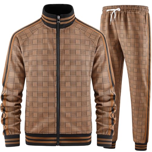 Aiozowa Trainingsanzug Herren Jogginganzug Hausanzug Freizeitanzug Anzug Sportanzug Joggen Sportbekleidung für Herren KEW-KE04-XXL von Aiozowa