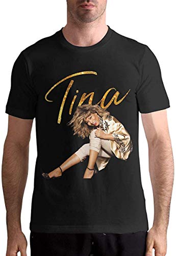 Kurze Ärmel, Tops Tina Turner Men Shirt Cotton Graphic Print T-Shirt Short Sleeve T Shirt von Aipng