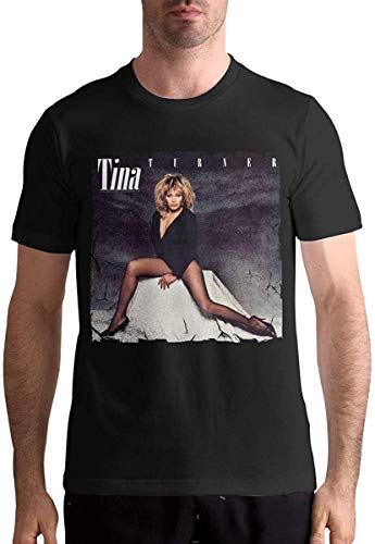 Kurze Ärmel, Tops Tina Turner Men Shirt Cotton Graphic Print T-Shirt Short Sleeve T Shirt von Aipng