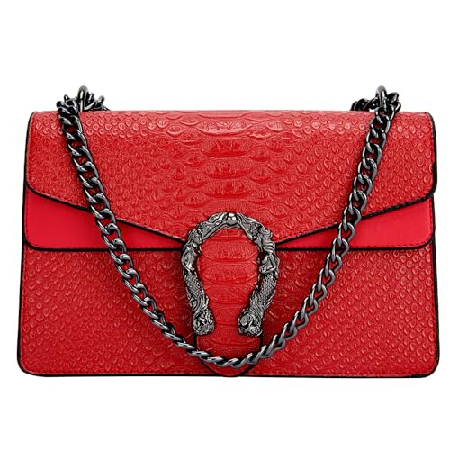 Aiqudou Damen 001 Schulter-Handtaschen, Rot/Ausflug, einfarbig (Getaway Solids) von Aiqudou