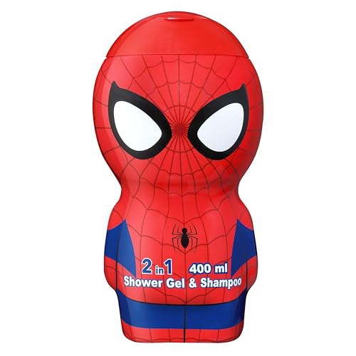 Air-Val International Spiderman Duschgel & Shampoo − 3D Figur mit tollem Duft, für Kinder und Erwachsene (400 ml) von AIR-VAL INTERNATIONAL