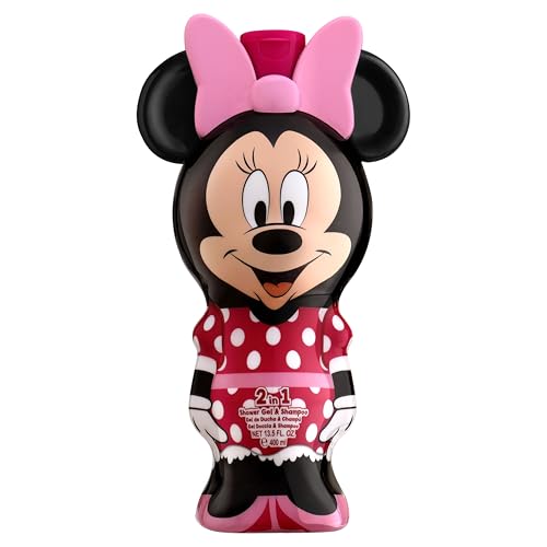 Minnie Mouse 2in1 Duschgel & Shampoo für Kinder mit milder Pflegeformel, 3D Figur Minnie Mouse (400 ml) von Air Val International