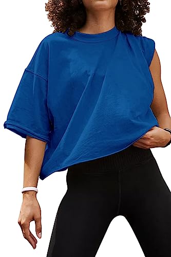 AirMood Oversize Workout Crop T-Shirt Tops Oversized Casual, blau, S von AirMood