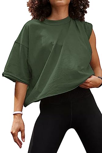 AirMood Oversize Workout Crop T-Shirt Tops Oversized Casual, grün, S von AirMood
