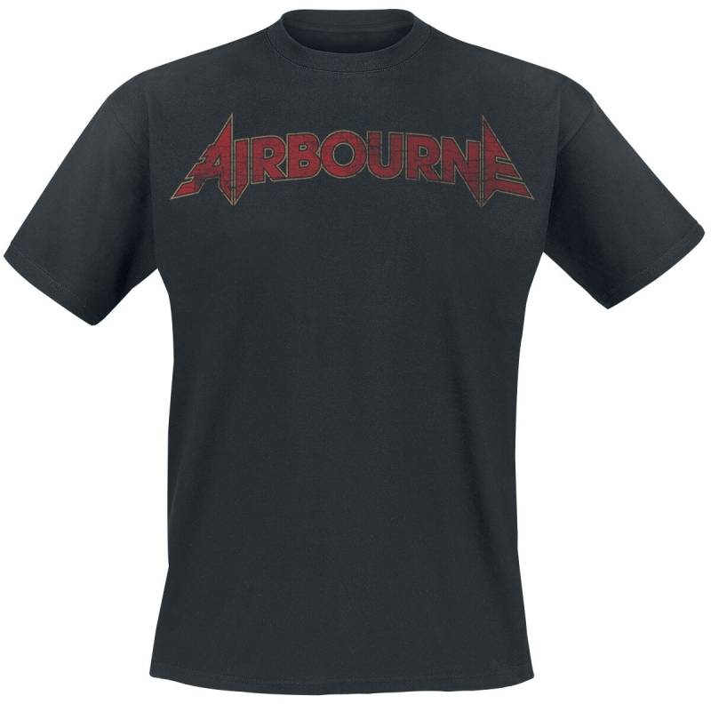 Airbourne Cracked Logo T-Shirt schwarz in XXL von Airbourne