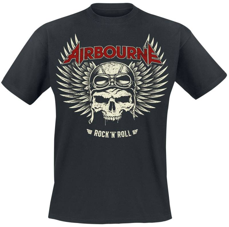 Airbourne Red Logo Mono Scorch T-Shirt schwarz in L von Airbourne