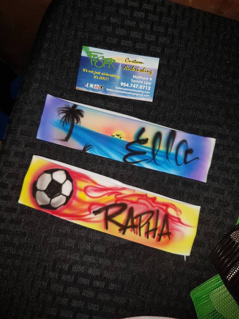 Individueller Airbrush Haarreif 90Er Jahre Stil Gastgeschenk von AirbrushArtbyFester