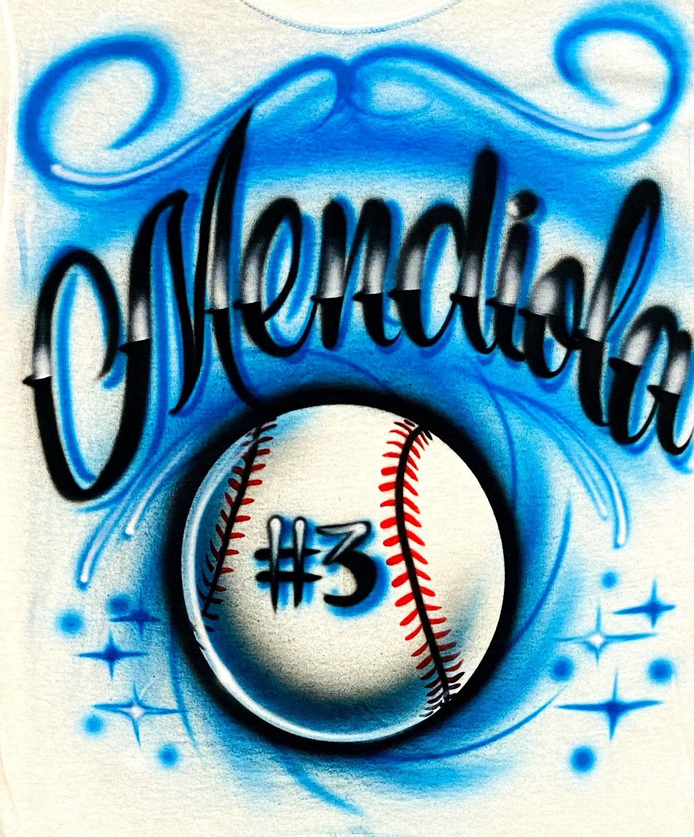 Airbrush T-Shirt Baseball Benutzerdefinierte Name Design Airbrush T-Shirt Baseball Benutzerdefinierte Name Design von AirbrushGenesis