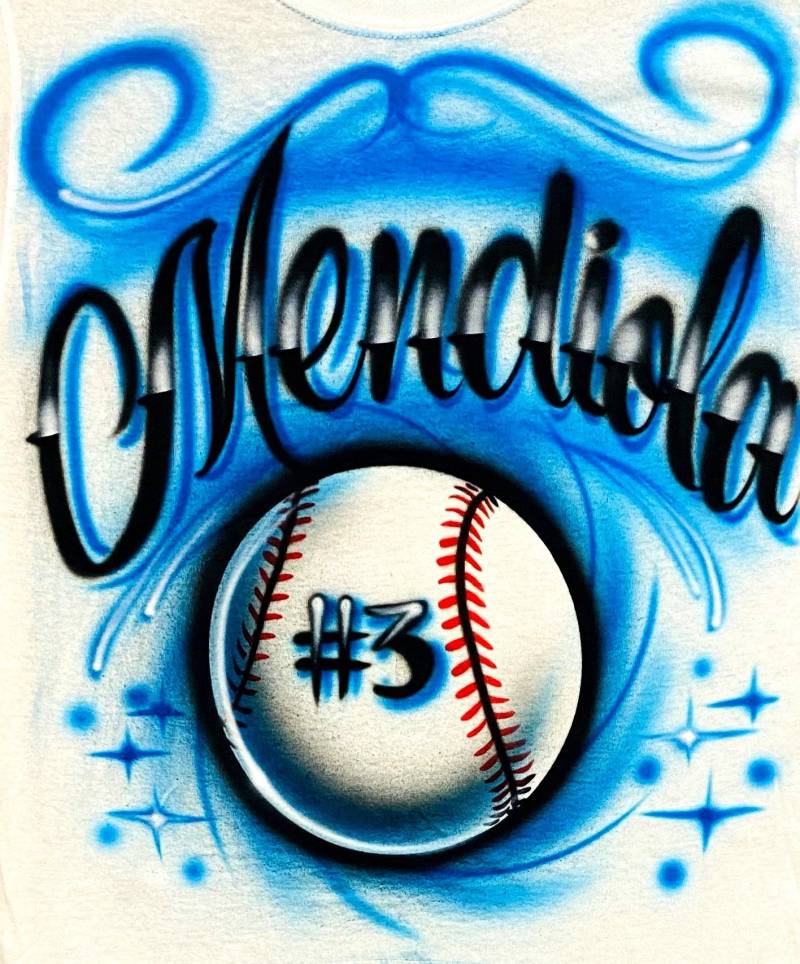 Airbrush T-Shirt Baseball Benutzerdefinierte Name Design Airbrush T-Shirt Baseball Benutzerdefinierte Name Design von AirbrushGenesis
