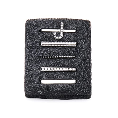 5 Stücke Metall-Dekorative-Rings-Loops Kompatibel mit Samsung Watch Silikon Armband Damen Schmuck Glänzend Zubehör Buchstabe Charms Uhrenarmband 5 Stücke (J) von AireWiki