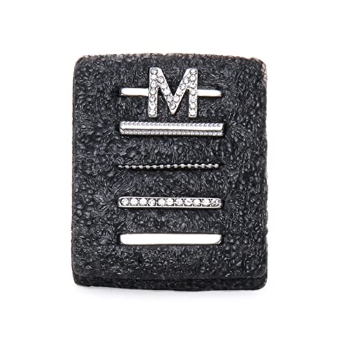 5 Stücke Metall-Dekorative-Rings-Loops Kompatibel mit Samsung Watch Silikon Armband Damen Schmuck Glänzend Zubehör Buchstabe Charms Uhrenarmband 5 Stücke (M) von AireWiki