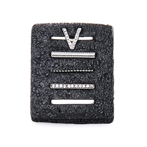 5 Stücke Metall-Dekorative-Rings-Loops Kompatibel mit Samsung Watch Silikon Armband Damen Schmuck Glänzend Zubehör Buchstabe Charms Uhrenarmband 5 Stücke (V) von AireWiki