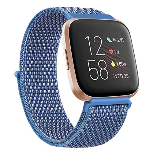 AireWiki Loop Armband Kompatibel mit Fitbit Versa 3 /Sense/Fitbit Versa 2/ Lite Nylon Sport Armbänder für Männer Frauen Stretchy Ersatz Kompatibel mit Versa 3 /Sense / 2 / Lite (4,Versa 3/Sense) von AireWiki
