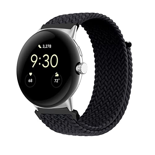 AireWiki Nylon Armband Kompatibel mit Google Pixel Watch Stoff Sport Armbänder für Damen Herren Ersatz für Google Pixel Watch (6) von AireWiki