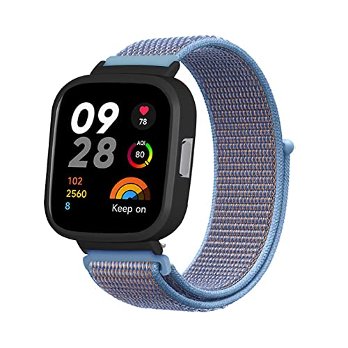 AireWiki Nylon Armband Kompatibel mit Xiaomi Redmi Watch 3 Stoff Sport Armbänder für Damen Herren Ersatz für Xiaomi Redmi Watch 3 (10) von AireWiki