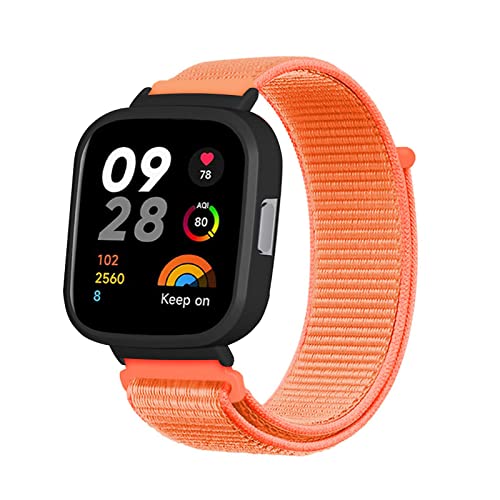 AireWiki Nylon Armband Kompatibel mit Xiaomi Redmi Watch 3 Stoff Sport Armbänder für Damen Herren Ersatz für Xiaomi Redmi Watch 3 (12) von AireWiki