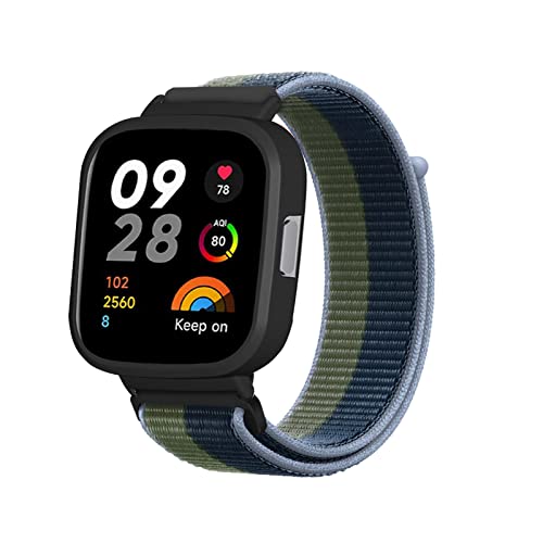 AireWiki Nylon Armband Kompatibel mit Xiaomi Redmi Watch 3 Stoff Sport Armbänder für Damen Herren Ersatz für Xiaomi Redmi Watch 3 (14) von AireWiki