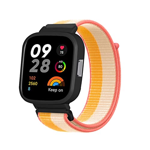 AireWiki Nylon Armband Kompatibel mit Xiaomi Redmi Watch 3 Stoff Sport Armbänder für Damen Herren Ersatz für Xiaomi Redmi Watch 3 (16) von AireWiki