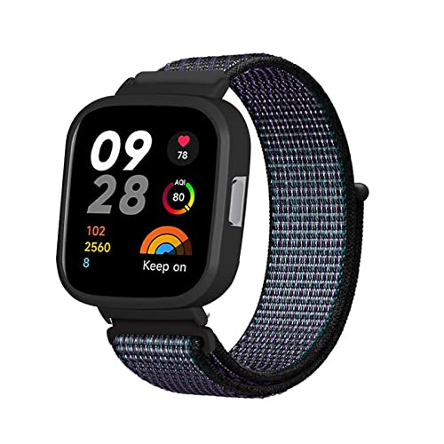 AireWiki Nylon Armband Kompatibel mit Xiaomi Redmi Watch 3 Stoff Sport Armbänder für Damen Herren Ersatz für Xiaomi Redmi Watch 3 (23) von AireWiki