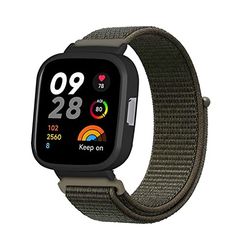 AireWiki Nylon Armband Kompatibel mit Xiaomi Redmi Watch 3 Stoff Sport Armbänder für Damen Herren Ersatz für Xiaomi Redmi Watch 3 (6) von AireWiki