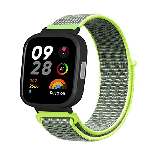 AireWiki Nylon Armband Kompatibel mit Xiaomi Redmi Watch 3 Stoff Sport Armbänder für Damen Herren Ersatz für Xiaomi Redmi Watch 3 (8) von AireWiki