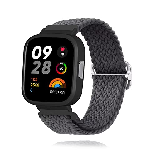 AireWiki Stoff Armband Kompatibel mit Xiaomi Redmi Watch 3 Armband Nylon Für Herren Damen Sport Ersatzband mit Uhrenarmband Für Xiaomi Redmi Watch 3 (18) von AireWiki