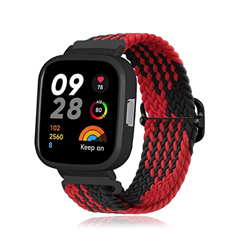 AireWiki Stoff Armband Kompatibel mit Xiaomi Redmi Watch 3 Armband Nylon Für Herren Damen Sport Ersatzband mit Uhrenarmband Für Xiaomi Redmi Watch 3 (19) von AireWiki