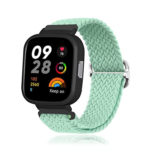 AireWiki Stoff Armband Kompatibel mit Xiaomi Redmi Watch 3 Armband Nylon Für Herren Damen Sport Ersatzband mit Uhrenarmband Für Xiaomi Redmi Watch 3 (21) von AireWiki